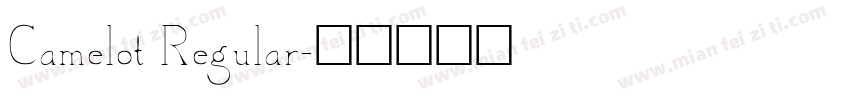 Camelot Regular字体转换
